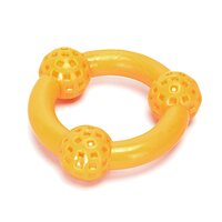 Nobleza gumová dentálna hračka pre psy kruh 9,5 cm oranžový